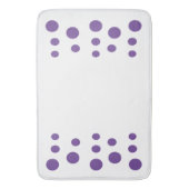 Paarse en witte Modern Bubbles Stippen Badmat (Voorkant Verticaal)