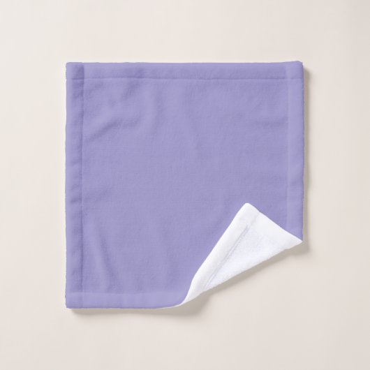 Paarse en witte | Modern Monogram Bad Handdoek (Wasdoekje)