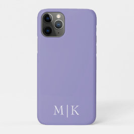 Paarse en witte | Modern Monogram Case-Mate iPhone Case