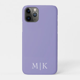 Paarse en witte Modern Monogram Case-Mate iPhone Case
