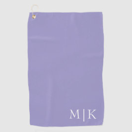 Paarse en witte | Modern Monogram Golfhanddoek