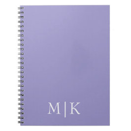Paarse en witte | Modern Monogram Notitieboek