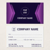 Paarse en witte moderne geschenk Kaart (Voorkant /achterkant)