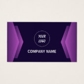 Paarse en witte moderne geschenk Kaart (Voorkant)