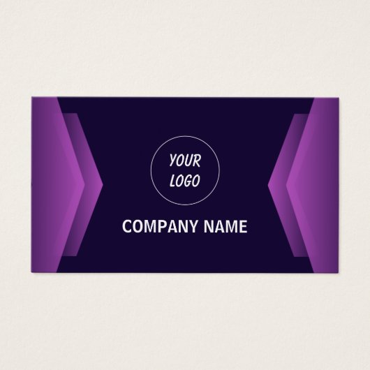 Paarse en witte moderne geschenk Kaart (Voorkant)