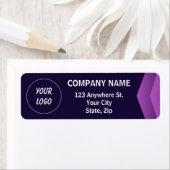 Paarse en witte moderne professional etiket (Insitu)