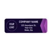 Paarse en witte moderne professional etiket (Voorkant)