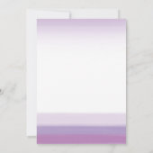 Paarse en Witte Moderne Waterverf Bruiloft Kaart (Achterkant)