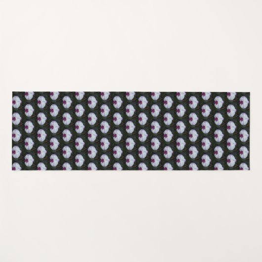 Paarse en witte moth Orchid Floral Pattern Yogamat (Voorkant (horizontaal))