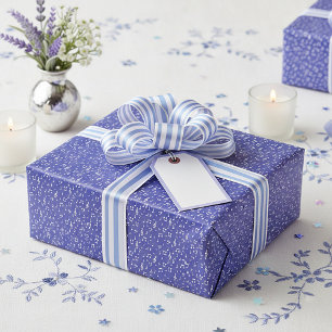 Paarse en witte muziek symbolen cadeaupapier