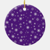 Paarse en witte neusvlokken Pet kat of hond Keramisch Ornament (Achterkant)