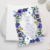 Paarse en witte orchidee bloemenbruiloft vellum uitnodigingen