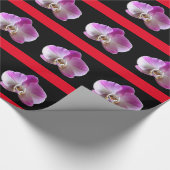 Paarse en witte orchidee cadeaupapier (Hoek)