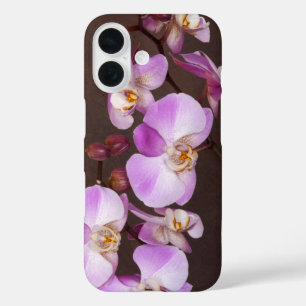 Paarse en Witte Orchidee Close-Up Foto iPhone 16 Hoesje