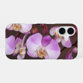 Paarse en Witte Orchidee Close-Up Foto iPhone 16 Hoesje (Achterkant horizontaal)