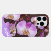 Paarse en Witte Orchidee Close-up Foto iPhone Hoesje (Achterkant horizontaal)
