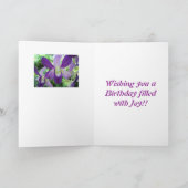 Paarse en witte orchidee kaart (Binnen)