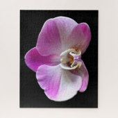 Paarse en witte orchidee legpuzzel (Verticaal)