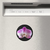 Paarse en witte orchidee magneet (Insitu (Vaatwasser))