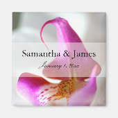 Paarse en witte orchidee magneet (Voorkant)