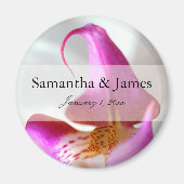 Paarse en witte orchidee magneet (Voorkant)