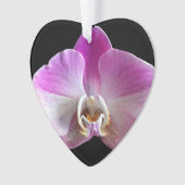 Paarse en witte orchidee ornament (voorkant)