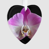 Paarse en witte orchidee ornament (voorkant)