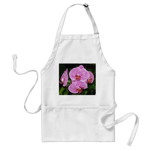 Paarse en witte orchidee standaard schort (Voorkant)