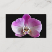 Paarse en witte orchidee visitekaartje (Achterkant)