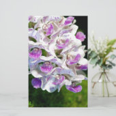 Paarse en witte orchideeën briefpapier (Staand voorkant)