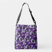 Paarse en witte panelen, volledige print_cross-bod crossbody tas (Achterkant)