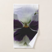 Paarse en witte paniek bad handdoek (Handdoek)