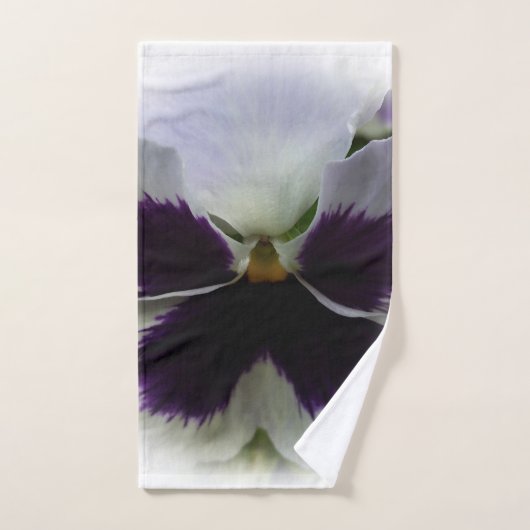 Paarse en witte paniek bad handdoek (Handdoek)