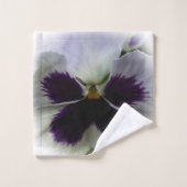 Paarse en witte paniek bad handdoek (Wasdoekje)