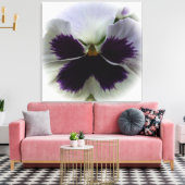 Paarse en witte paniek canvas afdruk (Insitu (Woonkamer))