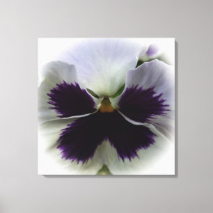 Paarse en witte paniek canvas afdruk