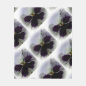 Paarse en witte paniek fleece deken (Voorkant)