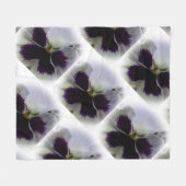 Paarse en witte paniek fleece deken (Voorkant (Horizontaal))