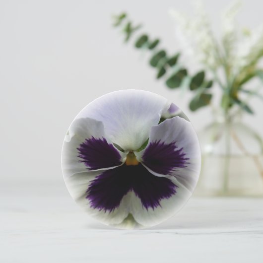 Paarse en witte paniek kaart (Staand voorkant)