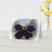 Paarse en witte paniek kaart (Gele Bloem)