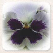 Paarse en witte paniek kartonnen onderzetters (Voorkant)