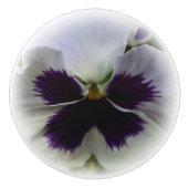 Paarse en witte paniek keramische knop (Voorkant)
