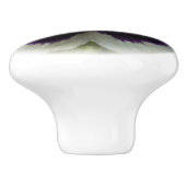 Paarse en witte paniek keramische knop (Zijkant)