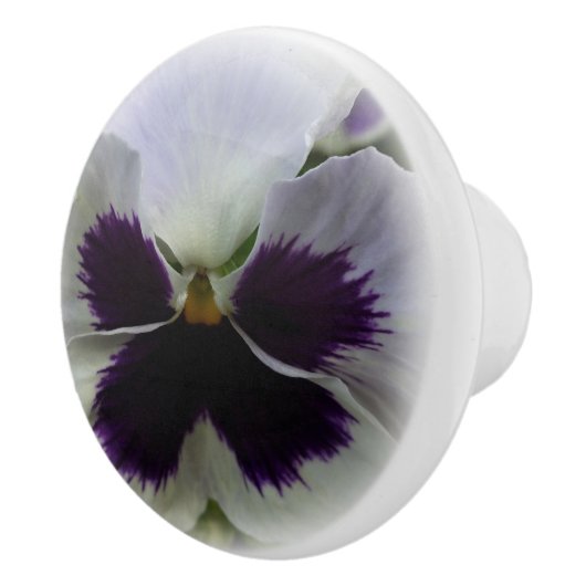 Paarse en witte paniek keramische knop (Rechts)