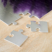 Paarse en witte paniek legpuzzel (Zijkant)