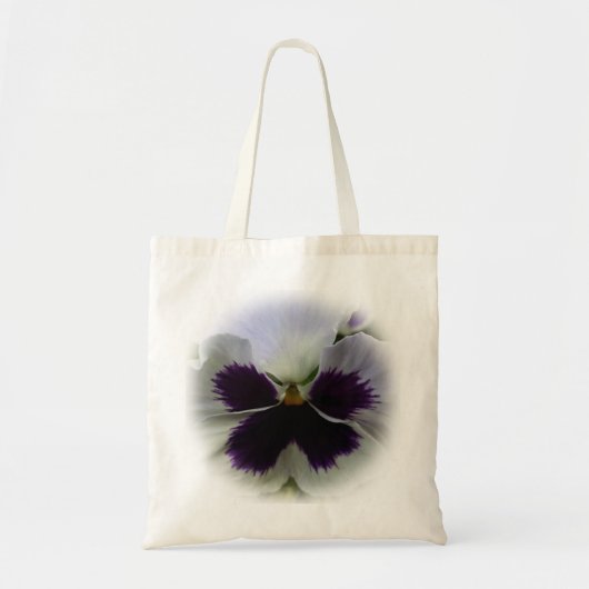 Paarse en witte paniek tote bag (Voorkant)