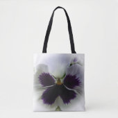 Paarse en witte paniek tote bag (Voorkant)