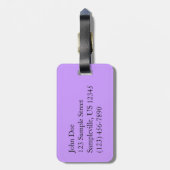 Paarse en witte pansieën, kleurrijke Floral Bagagelabel (Achterkant verticaal)