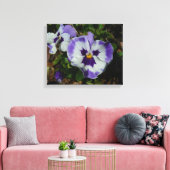 Paarse en witte pansieën, kleurrijke Floral Canvas Afdruk (Insitu (Woonkamer))