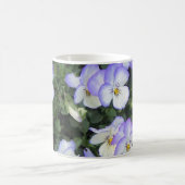 Paarse en witte Pansies Koffiemok (Center)